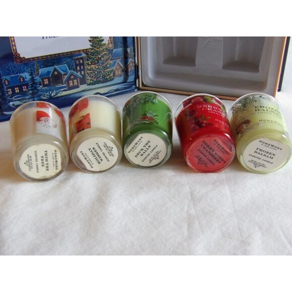 HOMEWORX by Harry Slatkin "Winter Wonderland" Book Tin set of 5 Scented Candles - Picture 16 of 16